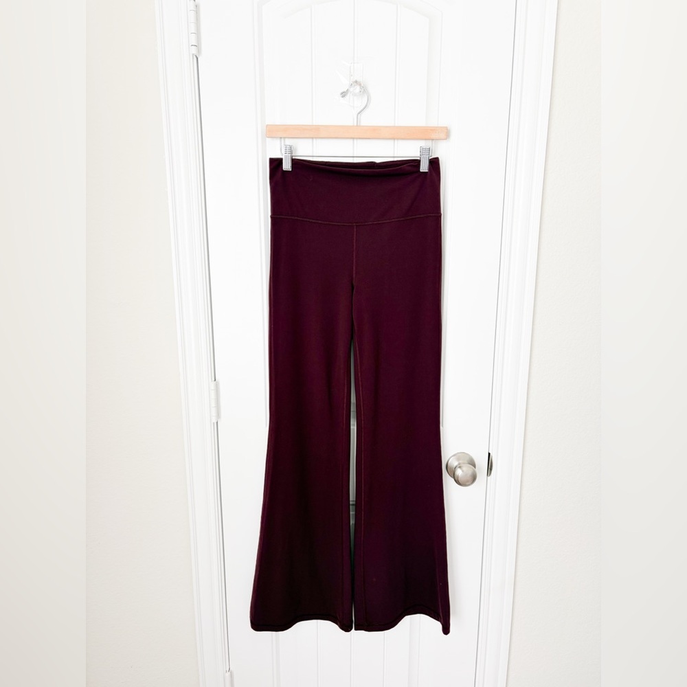 Athleta Burgundy Flare Leggings - Picture 3 of 4